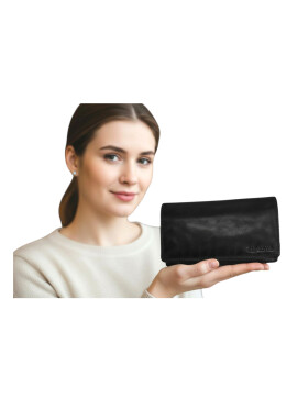 Estelle Damen Leder Portemonnaie , Leder Geldbörse Mittelgroß, Damen Börse Vintage Leder Braun