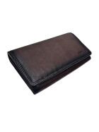 Estelle Damen Leder Portemonnaie , Leder Geldbörse Mittelgroß, Damen Börse Vintage Leder Braun