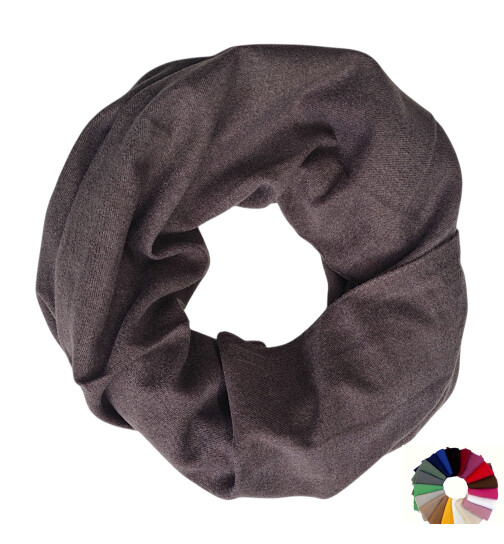 Damen Loop Schal, Schlauchschal weich, Damen Halstuch Herbst - Winter, weicher Rundschal Unifarben