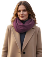 Damen Loop Schal, Schlauchschal weich, Damen Halstuch Herbst - Winter, weicher Rundschal Unifarben