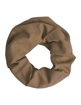 Damen Loop Schal, Schlauchschal weich, Damen Halstuch Herbst - Winter, weicher Rundschal Unifarben Kakao