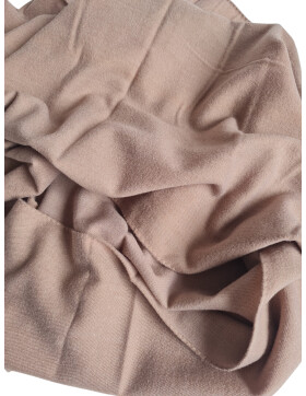 Damen Loop Schal, Schlauchschal weich, Damen Halstuch Herbst - Winter, weicher Rundschal Unifarben Taupe