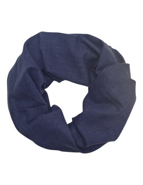 Damen Loop Schal, Schlauchschal weich, Damen Halstuch Herbst - Winter, weicher Rundschal Unifarben Dunkelblau
