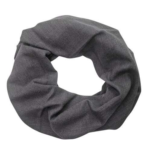 Damen Loop Schal, Schlauchschal weich, Damen Halstuch Herbst - Winter, weicher Rundschal Unifarben Dunkelgrau