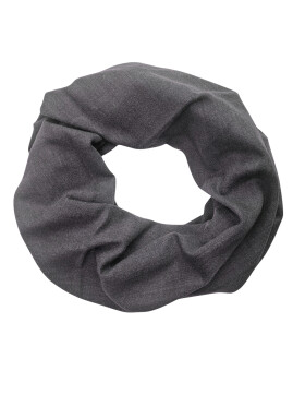 Damen Loop Schal, Schlauchschal weich, Damen Halstuch Herbst - Winter, weicher Rundschal Unifarben Dunkelgrau