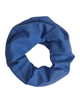 Damen Loop Schal, Schlauchschal weich, Damen Halstuch Herbst - Winter, weicher Rundschal Unifarben Blau