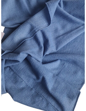 Damen Loop Schal, Schlauchschal weich, Damen Halstuch Herbst - Winter, weicher Rundschal Unifarben Blau