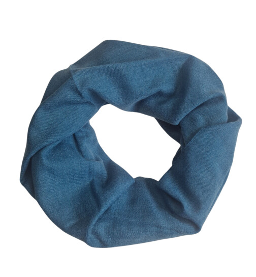 Damen Loop Schal, Schlauchschal weich, Damen Halstuch Herbst - Winter, weicher Rundschal Unifarben Petrol