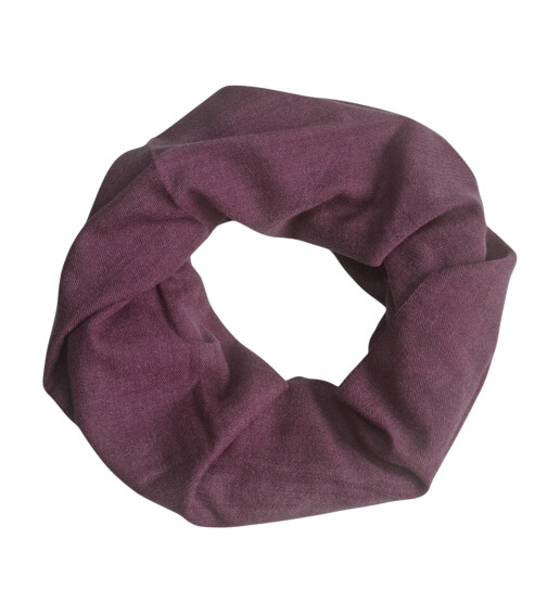 Damen Loop Schal, Schlauchschal weich, Damen Halstuch Herbst - Winter, weicher Rundschal Unifarben Pflaume