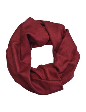 Damen Loop Schal Herbst /Winter Unifarben, weicher Schlauchschal, leichter Halstuch Rundschal Einfarbig Bordeaux