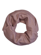 Damen Loop Schal Herbst /Winter Unifarben, weicher Schlauchschal, leichter Halstuch Rundschal Einfarbig Altrosa