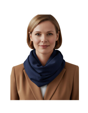 Damen Loop Schal Herbst /Winter Unifarben, weicher Schlauchschal, leichter Halstuch Rundschal Einfarbig Dunkelblau