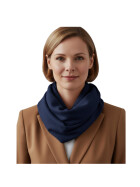 Damen Loop Schal Herbst /Winter Unifarben, weicher Schlauchschal, leichter Halstuch Rundschal Einfarbig Dunkelblau
