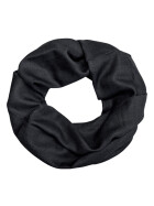Damen Loop Schal Herbst /Winter Unifarben, weicher Schlauchschal, leichter Halstuch Rundschal Einfarbig Schwarz