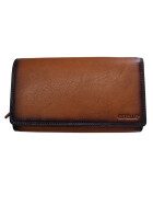 Leder Damen Geldbörse Old River XXL, Lederbörse Portemonnaie Brieftasche Nappaleder ,Travel Organizer