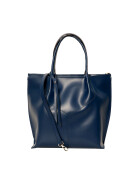 Damen Leder Shopper, stabile Schultertasche aus hartem Leder, Tote Bag mit Schulterriemen